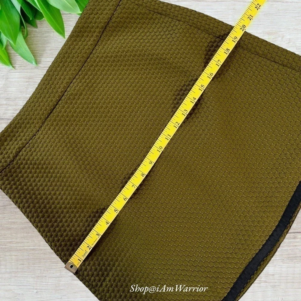 J.Crew NWT olive cropped textured ribbon tipped jacket + matching a-line skirt